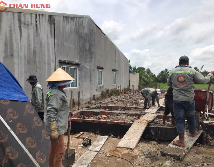 Thi công xây nhà trọn gói - Chị Hằng Long An