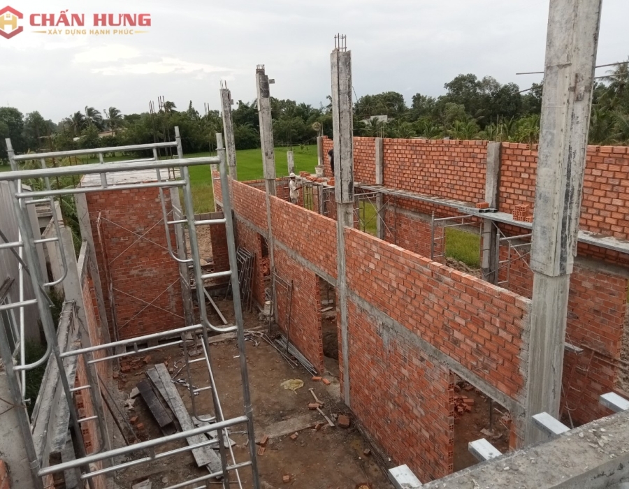 Thi công xây nhà trọn gói - Chị Hằng Long An