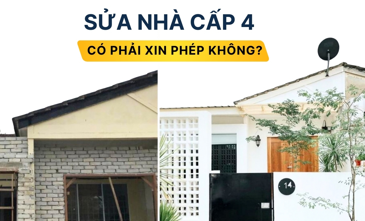 sửa nhà cấp 4 có phải xin phép không