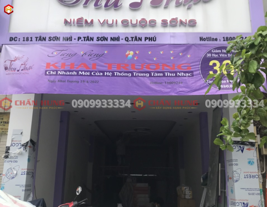 Thiết Kế Xây Dựng Showroom Nhạc 181 Tân Sơn Nhì, Tân Phú, TPHCM